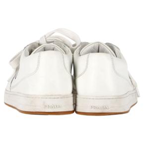 Prada White Leather Logo Low-Top Sneakers 5