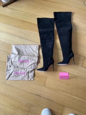 Paris Texas Black Suede Over The Knee Boots 5