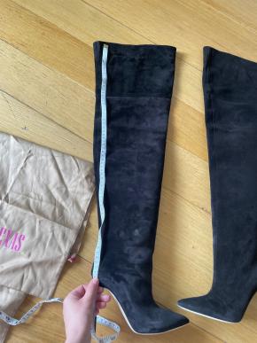 Paris Texas Black Suede Over The Knee Boots 7