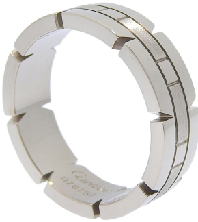 Cartier Tank Française Ring 18K White Gold Size 8.5 5