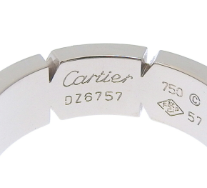 Cartier Tank Française Ring 18K White Gold Size 8.5 2