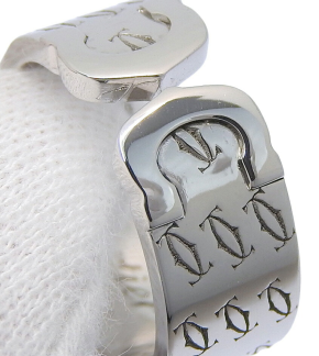 Cartier White Gold Open Band Ring Size 7.5 3