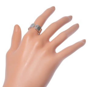 Cartier White Gold Open Band Ring Size 7.5 2