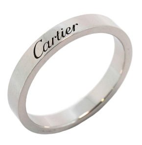 Cartier Signature Platinum Band Ring Size 7.5 4