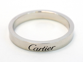 Cartier Signature Platinum Band Ring Size 7.5 2