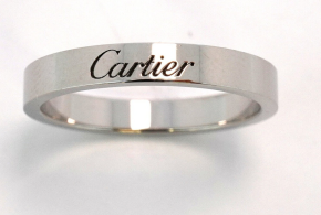 Cartier Signature Platinum Band Ring Size 7.5 3