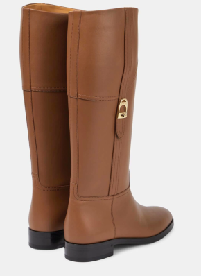 Gucci Tan Brown Leather Knee High Boots 3