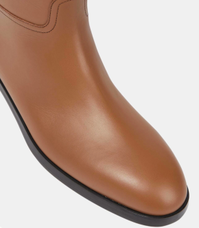 Gucci Tan Brown Leather Knee High Boots 6