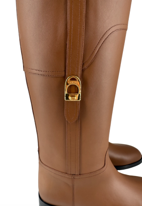 Gucci Tan Brown Leather Knee High Boots 7