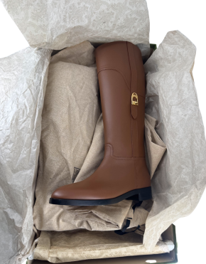 Gucci Tan Brown Leather Knee High Boots 4
