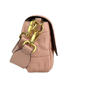 Fendi Dusty Pink Leather Baguette Bag 2