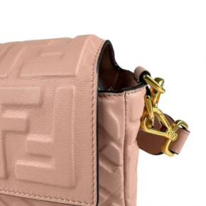 Fendi Dusty Pink Leather Baguette Bag 3