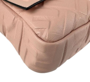 Fendi Dusty Pink Leather Baguette Bag 10