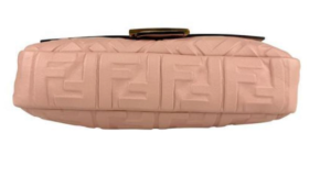 Fendi Dusty Pink Leather Baguette Bag 9