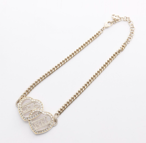 Chanel Double Heart Chain Necklace 2