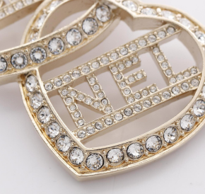 Chanel Double Heart Chain Necklace 10