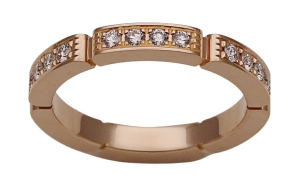 Cartier Rose Gold Maillon Panthère Ring  Size 48 6