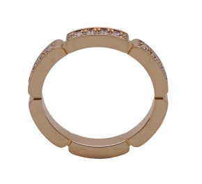 Cartier Rose Gold Maillon Panthère Ring  Size 48 7