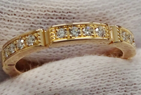 Cartier Rose Gold Maillon Panthère Ring  Size 48 4