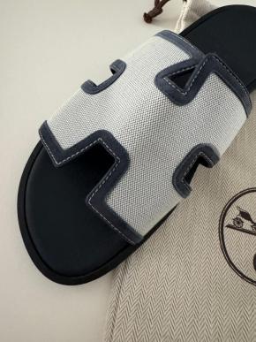 Hermes Suede And Canvas Izmir Sandal 4