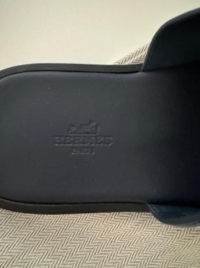 Hermes Suede And Canvas Izmir Sandal 7