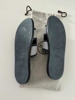 Hermes Suede And Canvas Izmir Sandal 8
