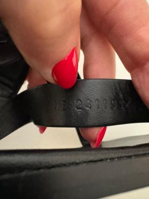 Hermes Oversized Kelly Buckle Black Sandals 6