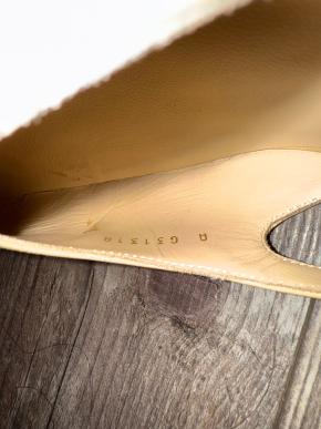 Chanel Beige Leather Slingback Sandals 5