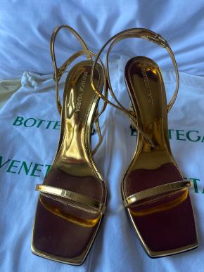 Bottega Veneta Gold Knot Sandals 2
