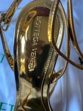 Bottega Veneta Gold Knot Sandals 11
