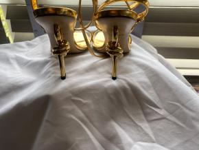Bottega Veneta Gold Knot Sandals 4