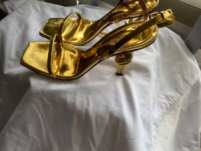 Bottega Veneta Gold Knot Sandals 3