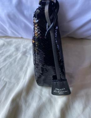 Prada Black Sequin Re-edition 2005 Shoulder Bag 4