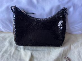 Prada Black Sequin Re-edition 2005 Shoulder Bag 3