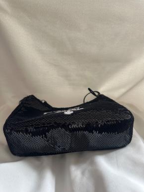 Prada Black Sequin Re-edition 2005 Shoulder Bag 5