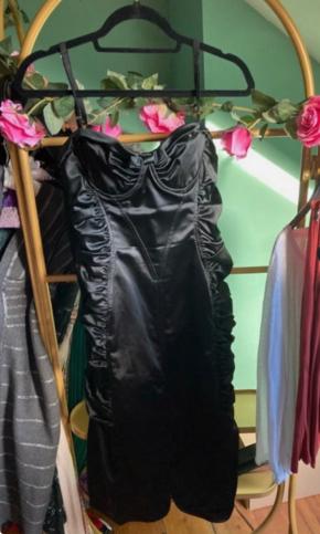 Dolce & Gabbana Black Ruched Corset Dress 6