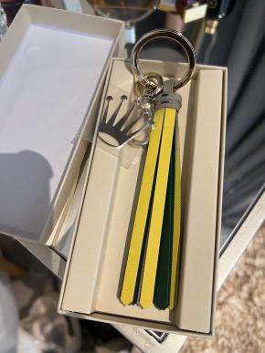 Rolex Yellow Leather Crown Tassel Keychain 2