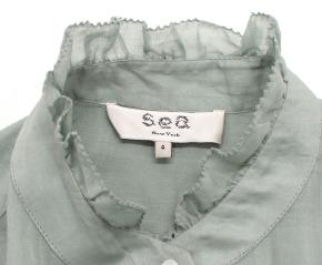 Sea New York Ruffled Sage Green Midi Dress 10