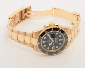 Rolex Black Dial Submariner Date 18kt Yellow Gold 6