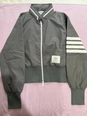 Thom Browne Grey Ripstop Bomber Jacket 3