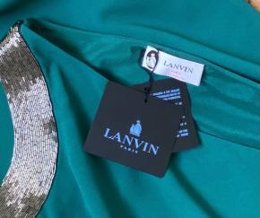 Lanvin Green One Shoulder Cocktail Dress 4