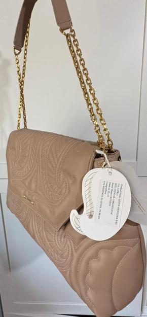 Okhtein Beige Lotus Shoulder Bag 3