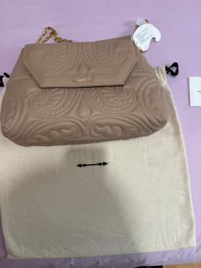 Okhtein Beige Lotus Shoulder Bag 5