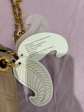 Okhtein Beige Lotus Shoulder Bag 7