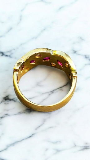 Kutchinsky Enamel, Ruby And Diamond Ring 4