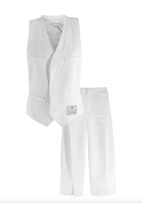 Victoria Beckham White Two Piece Trouser Suit 2