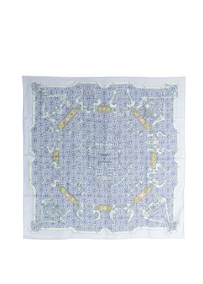 Hermes Mors Et Gourmettes Silk Bleu Jean Scarf 90 x90 2