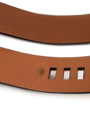 Hermès Medor “Collier de Chien” Belt in Crocodile Leather  Full length 97cms 10
