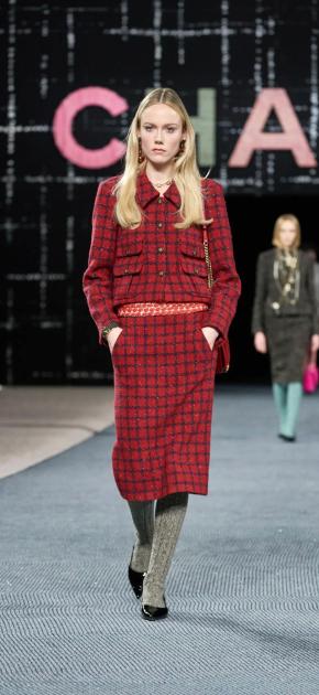 Chanel Runway Red Tweed Jacket 6