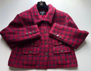 Chanel Runway Red Tweed Jacket 2